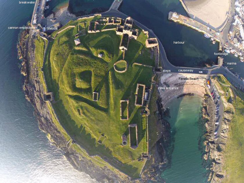 Peel Castle from the air